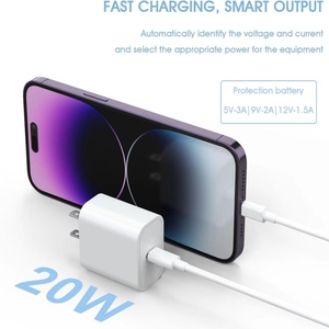 อะแดปเตอร์ชาร์จเร็ว PD แบบปลั๊ก US ราคาส่ง 20W สำหรับ <span class=keywords><strong>iPhone</strong></span> <span class=keywords><strong>14</strong></span>/<span class=keywords><strong>14</strong></span> <span class=keywords><strong>Pro</strong></span> <span class=keywords><strong>Max</strong></span>/13 Mini/13 <span class=keywords><strong>Pro</strong></span> <span class=keywords><strong>Max</strong></span>/12 <span class=keywords><strong>Pro</strong></span> <span class=keywords><strong>Max</strong></span>/11 <span class=keywords><strong>Pro</strong></span> - Product Image 4