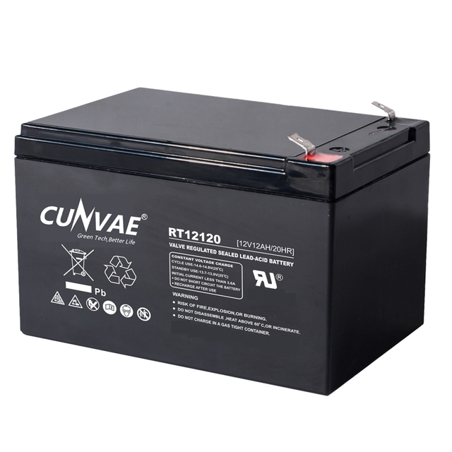 CUNVAE 12V 12Ah Deep Cycle Sealed AGM Battery for Two-Wheeler Golf Carts Boats Consumer Electronics Electric UPS Lighting