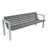 Banc de jardin extérieur résistant aux intempéries, banc public en WPC robuste et écologique pour espaces publics