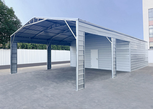 KJ Vente en gros 23FT X 46FT <span class=keywords><strong>Garage</strong></span> en métal Style populaire <span class=keywords><strong>Toit</strong></span> <span class=keywords><strong>plat</strong></span> Abri extérieur en métal Garages et remises de jardin - Product Image 2