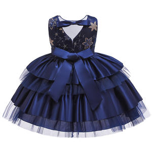 Vestido de Tul sin Mangas para Bebés, Estilo Floral con Encaje, para Fiestas de Primer Cumpleaños, Verano - Product Image 3