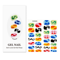 Huizi Produit de beauté pour ongles en gel UV, Vente en gros, Nouveaux autocollants pour ongles en gel UV, Faux ongles semi-durcis à presser