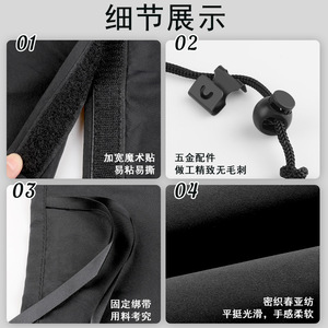 Car Partition Curtain Black <b>Sunscreen</b> Heat Insulation Front Rear Seat Privacy Shade Universal Fit for Car Interior - Product Image 4