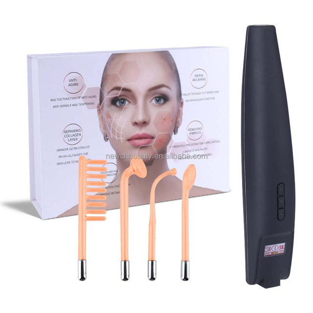 Beauty High Frequency Wand Skin Care Facial Therapy Electrotherapy Massager Home Spa Detox Anti Wrinkle High Frequency Machine