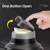 Bouteille isotherme en acier inoxydable avec poignée pour l'extérieur, grande capacité, garde au chaud/au froid pendant 72h