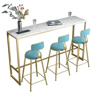 Moderne Möbel Luxus Design Counter Höhe Tisch Runde Frühstück Hochzeit Steht ische und Stühle Metall Eisen High Pub Cocktail