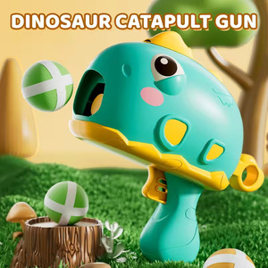 Giocattolo Pistola con Palline Adesive a Forma di Dinosauro Cartone Animato Gioco di Tiro al Bersaglio Sicuro Giocattolo in Plastica con Pistola Spara Palline Adesive - Product Image 5