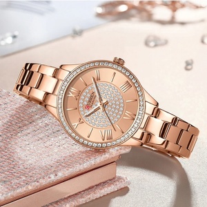 CURREN 9084 Brand Ladies Elegant Watch Fashion Luxury Stainless Steel Simple Business Diamond Waterproof Luminous <b>Clock</b> Reloj - Product Image 2