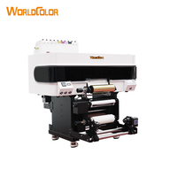 WorldColor 4 têtes 30cm UV DTF imprimante feuille d'or DTF machine d'impression UV imprimante avec plastifieuse tout en un