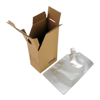 Sac de café dans une boîte sac aseptique personnalisable sac de bavoir en feuille d'aluminium 500 ml emballage liquide pour café vin sirop jus eau