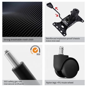 Nuova Sedia da Ufficio Ergonomica Girevole in Rete di Alta Qualità, Bianca, Comoda e Regolabile per Staff e Direzionale, con Supporto Lombare - Product Image 6