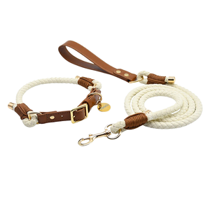 Exquisite Custom-made Hand-woven Luxury Print Fiber <b>Collar</b> Sets for <b>Dogs</b> Padded Small & <b>Large</b> Sizes Wholesale - Product Image 1