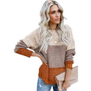Jersey de manga larga a rayas <span class=keywords><strong>con</strong></span> cuello alto para mujer, jersey <span class=keywords><strong>con</strong></span> textura de red, suéteres cálidos para mujer - Product Image 2