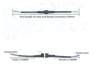 QUANWEI Connecteur étanche M8 M10 M12 à 2, 3 ou 4 broches, mâle et femelle, pour câble de raccordement, éclairage LED, batterie, extérieur