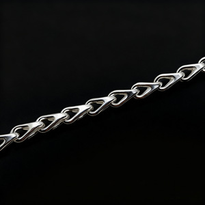 Catena a maglie cubane in argento 925 all'ingrosso, venduta a metro, per la creazione di collane e bracciali da donna e da uomo - Product Image 3