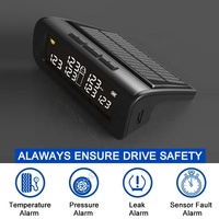 Système de contrôle tpms sans fil de pression des pneus, livraison gratuite, à énergie solaire, avec 6 capteurs extérieurs pour 6 à 7 roues, pour camions, remorque, caravane, camping-car