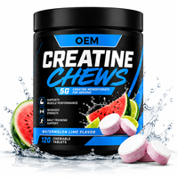 Créatine à croquer pour avant, après et entre les séances d'entraînement, avec une infusion de saveur pratique, fourniture OEM en marque blanche
