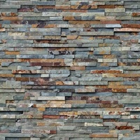 Panneaux bon marché de pierre d'ardoise de placage de mur extérieur de la Chine, pierre naturelle de culture de revêtement de mur de tuiles pour le mur externe