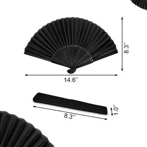 Abanicos Plegables de Bambú Pintados a Mano, Estilo Chino, Color Personalizado, Ecológicos, Clásicos, Vintage, con Logotipo Personalizado para Bodas - Product Image 2