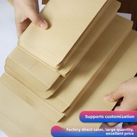 Enveloppes jaunes vierges A4 épaissies pour factures, vente en gros, sacs d'expédition en papier kraft personnalisables