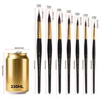 Pinceau de traçage pour aquarelle Artsecret, manche en bois, nylon, double couche, pointe fine, pour illustration dessinée à la main, travail de lignes, signalétique