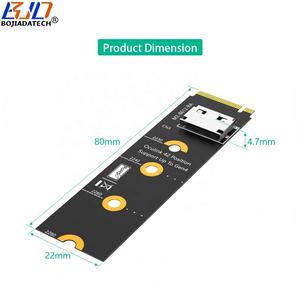 2230 2242 2260 2280 NGFF M.2 PCI-E 4.0 X4 NVME Key-M Antarmuka ke Oculink SFF-8611 SFF-8612 Kartu Adaptor Konektor Tipe Panjang - Product Image 3