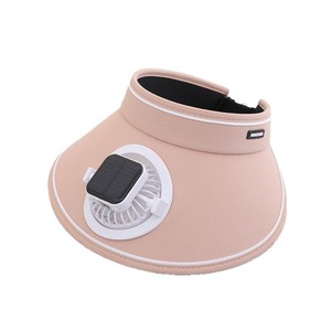 Visera de Protección Solar Unisex para Viajes al Aire Libre de Verano, Gorra con Carga Solar, Ala Ancha, Sombrero para el Sol con Ventilador, Actividades Deportivas, 100% Poliéster, 3D - Product Image 5