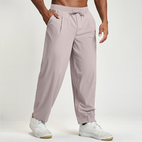 Pantalones Deportivos para Hombre, Suaves, Transpirables, de Secado Rápido, Ligeros, que Absorben la Humedad, con Cordón Ajustable, para Actividades al Aire Libre
