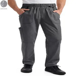 chef uniform men's elastic sport pants