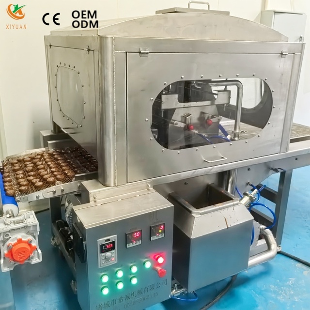 Heavy Duty Industrial Chocolate Coating Production Line for Chocolate Bar Puffed Snack Biscuit Cookie Food Factory
