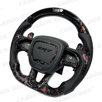 Cuir noir direct usine avec volant en Fiber de carbone LED pour Dodge Charger Challenger SRT 2019 2020 2021 2022 2023