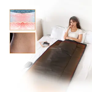 BTWS Factory Supply Far Infrared Spa Sauna Blanket PU Leather Use Red Light Sauna Therapy Blanket With Jade And Tourmaline Stone