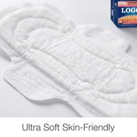 Protège-slip jetable en coton biologique Guangni, super absorbant, avec ailettes, respirant, pour usage nocturne, protection anti-fuites, hygiène féminine pour femmes