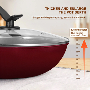 Vente <span class=keywords><strong>en</strong></span> gros à bas prix de haute qualité <span class=keywords><strong>en</strong></span> <span class=keywords><strong>fonte</strong></span> coréenne cuisson professionnelle antiadhésive wok à fond plat - Product Image 5