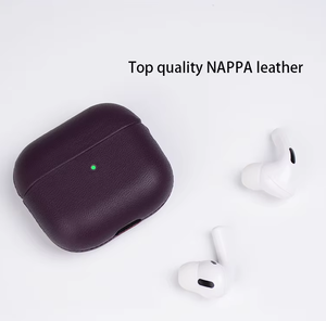 Étui en cuir véritable texturé Design <span class=keywords><strong>de</strong></span> luxe pour <span class=keywords><strong>Airpods</strong></span> 2 coutures élégantes matériau PC <span class=keywords><strong>coque</strong></span> <span class=keywords><strong>de</strong></span> protection accessoires pour casque - Product Image 4
