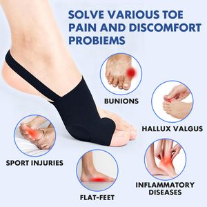 Correcteur d'alignement des orteils avec attelle et coussinets pour soulager la douleur du <span class=keywords><strong>hallux</strong></span> <span class=keywords><strong>valgus</strong></span>, séparateur d'orteils confortable pour le soutien jour/nuit - Product Image 2