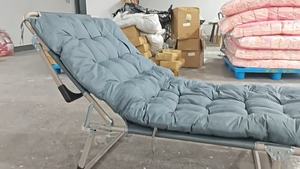 Groothandel Metalen Staal Opklapbed met Matras Draagbaar Opklapbaar Bed voor Volwassenen Enkel Opklapbaar Kampeerbed Frame Slaapbank - Product Image 3