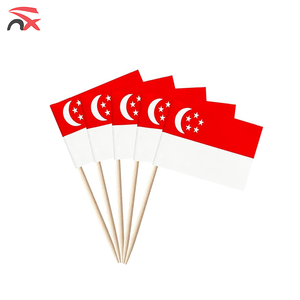 Ensemble de drapeaux de Singapour en gros, drapeau national pour les fans de football, collier, drapeau de table, sac à dessin, bracelet pour la promotion - Product Image 6