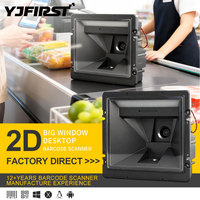 Escáner de Códigos de Barras YJFIRST, Lector de Códigos QR 2D, Plataforma de Escaneo Omnidireccional, Escáner de Escritorio con Ventana Grande