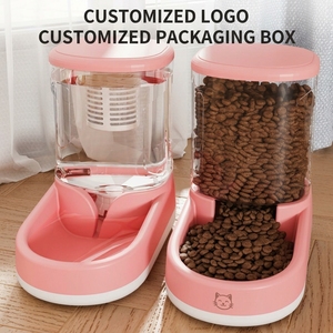 Dispenser di Cibo per Animali <span class=keywords><strong>Domestici</strong></span> Lingliang con Ciotola Rimovibile e Timer, Design da 3,8L per Alimentazione Lenta - Product Image 1