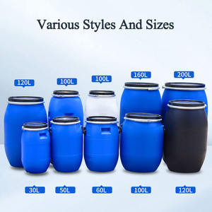 Chất Lượng Cao 200 Lít HDPE Mở Top Màu Xanh Nhựa Trống Cao Cấp Thùng Thùng - Product Image 4