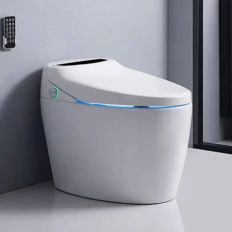 商業ホテルの装飾のための豪華なスマートトイレ細長いセルフクリーニング電子インテリジェントトイレ