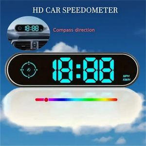 Chi phí thấp Bảng điều khiển GPS HUD Speedometer đầy màu sắc kỹ thuật số LCD Xe Màn Hình HEAD-up KMH MPH miễn phí chuyển đổi có tính năng thời gian La bàn tốc độ - Product Image 2