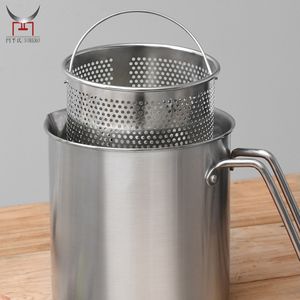 หม้อต้มเส้นบะหมี่สแตนเลสสตีลอเนกประสงค์หม้อต้มพาสต้าหม้อ3ขนาดพร้อมตะกร้ากรอง - Product Image 5