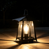 Lampe pilier vintage en fer galvanisé étanche IP65 AC pour extérieur, avec verre transparent, pour villa, cour, jardin, allée, terrasse