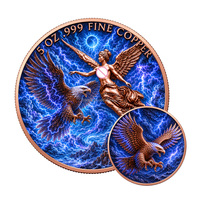 Pièce de monnaie en cuivre pur 999 de 1 oz, motif Dragon, Papillon, Serpent, Aigle, Ange, en relief, en gros, en stock