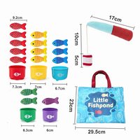Set Mainan Memancing Montessori Permainan Memancing Magnetik Kain Lembut untuk Balita 1-3 Tahun Mainan Mandi Edukatif Menghitung dan Menyortir untuk Anak-anak