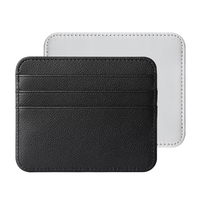 Dompet Kanvas Kulit PU Sublimasi DIY Personalisasi, Tempat Kartu Custom, Dompet Koin