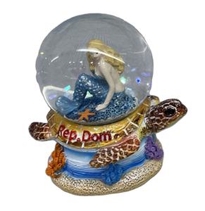 Boule de Noël Décor avec des lumières en verre de cristal clair <span class=keywords><strong>Musique</strong></span>-Artisanat Modèle Inspiré Résine Ballon d'Eau Boîte à <span class=keywords><strong>Musique</strong></span> de Noël - Product Image 5