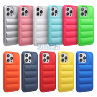 Logo personnalisé 2 en 1 impression antichoc doudounes veste en coton coque de téléphone pour iphone 16 15 16 12 13 14 15 pro max